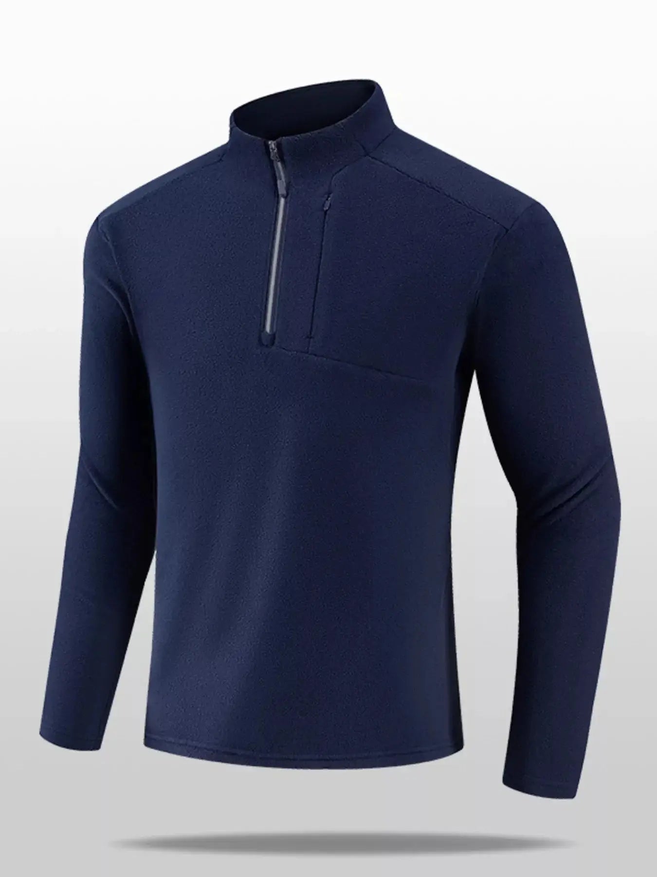 Men's Plus Size Quarter-Zip Fleece Sweatshirt Simply Love