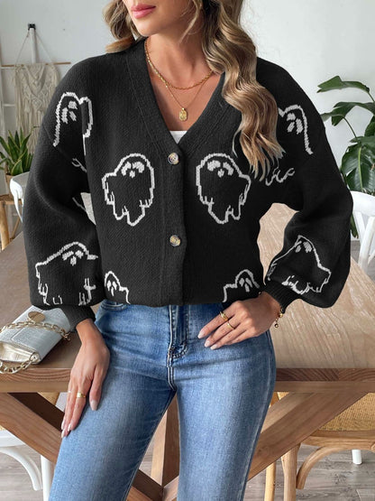 Cozy v-neck cardigan - 100% polyester