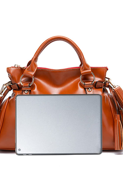 Opulent Orbit Handbag with Tassels – Large Capacity Glam Bag
