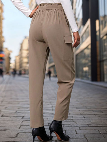 Perfee Classic High Rise Straight Leg Trousers