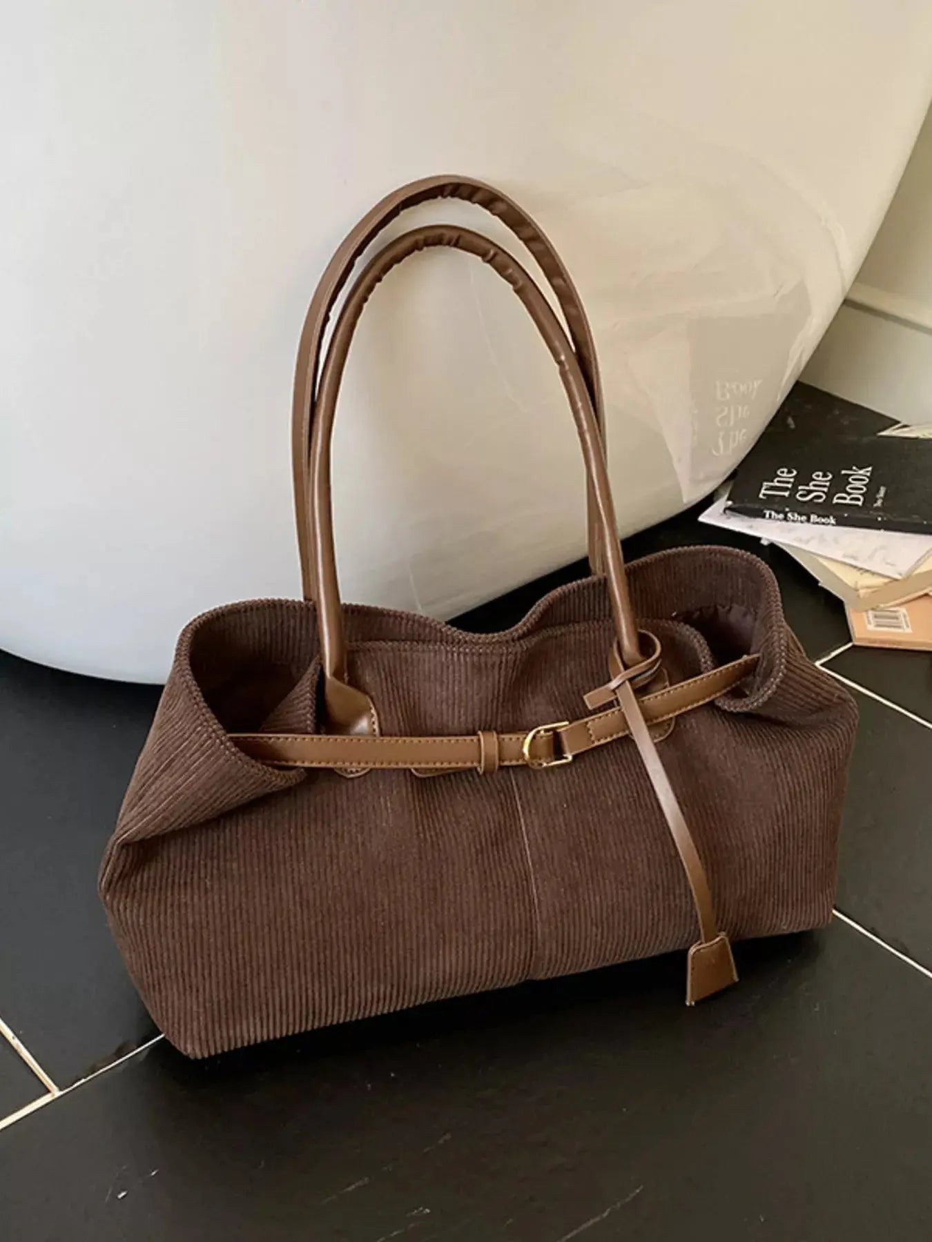 Buckle Decor Shoulder Bag Simply Love