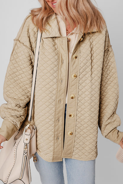 Stylish Jet Stream quilted puffer shacket for all occasions