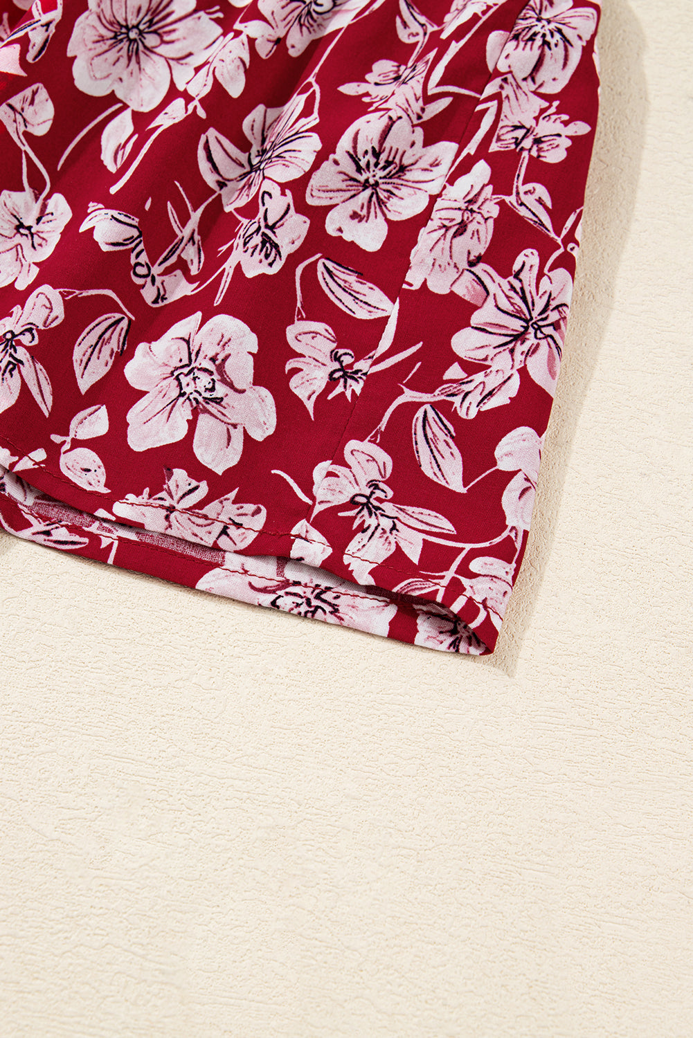 Purple Plus Size Floral Balloon Sleeve V Neck Relaxed Dress Dear-Lover Dropshipping