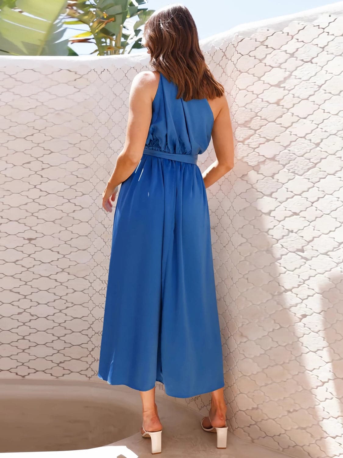 Single Shoulder Midi Dress.