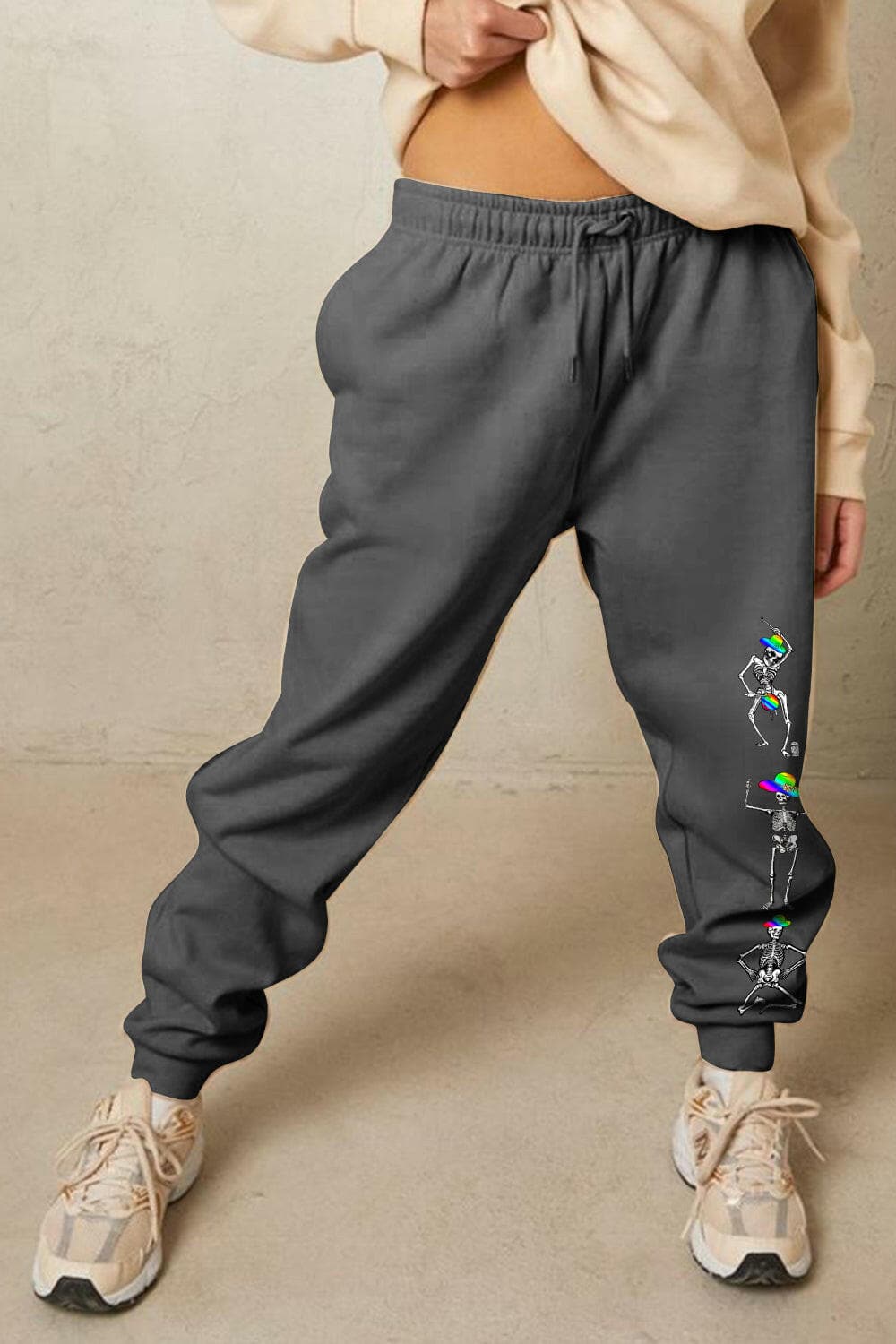 Simply Love Full Size SKELETON Graphic Sweatpants.