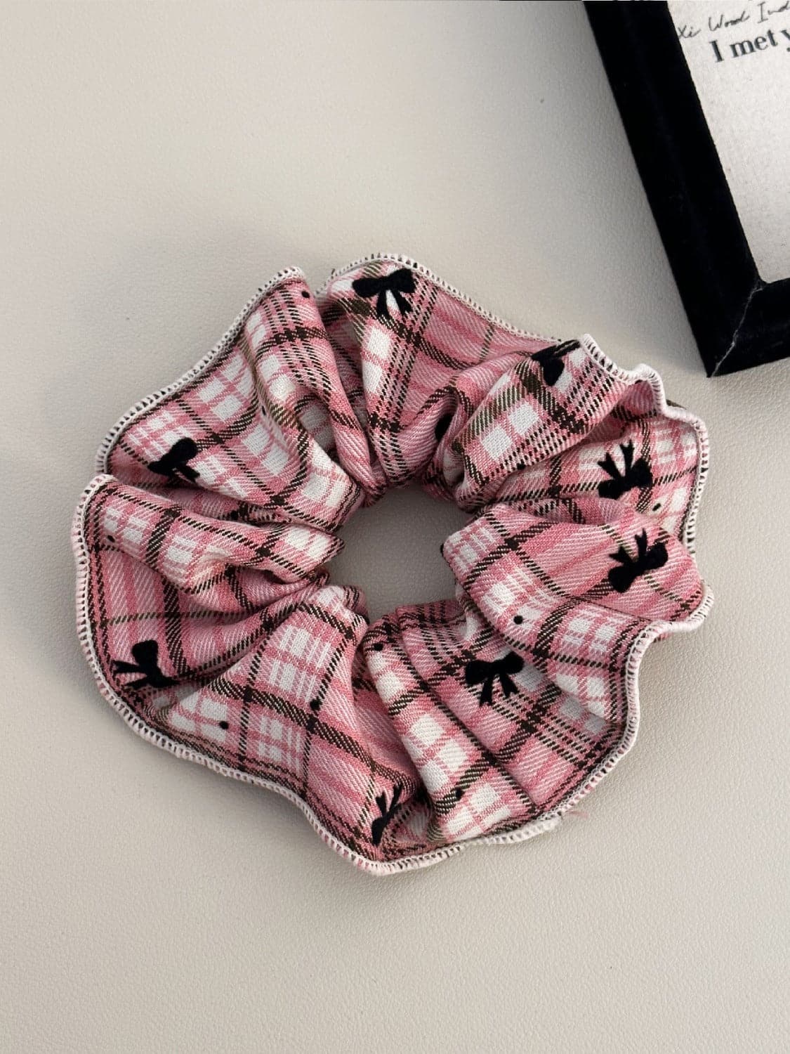 Chic plaid trio elastic hair scrunchies