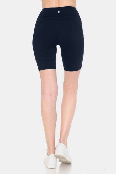 Leggings Depot Full Size High Waist Active Shorts.