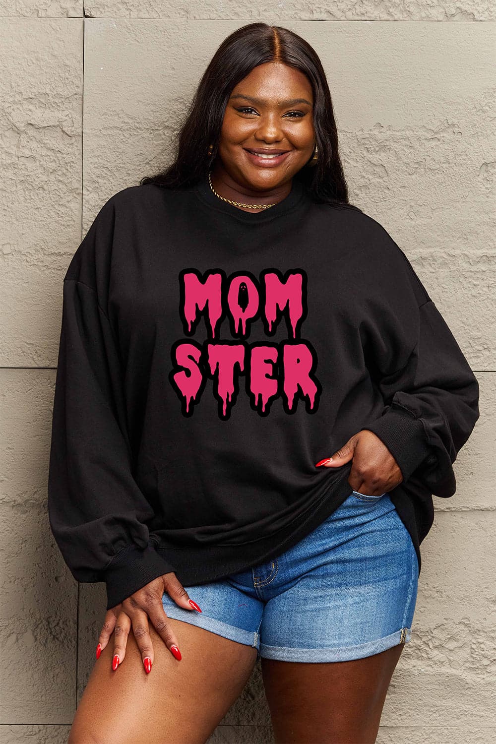 Mom's Love Graphic Sweatshirt in Full Size