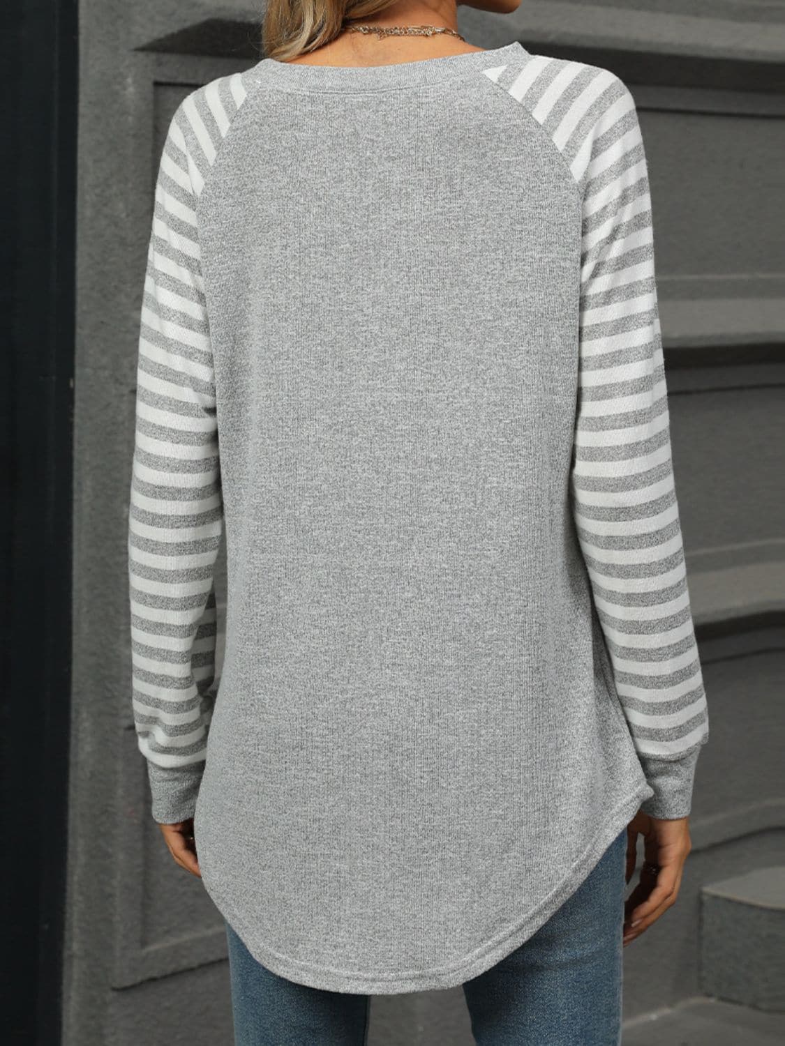 Chic striped long sleeve t-shirt