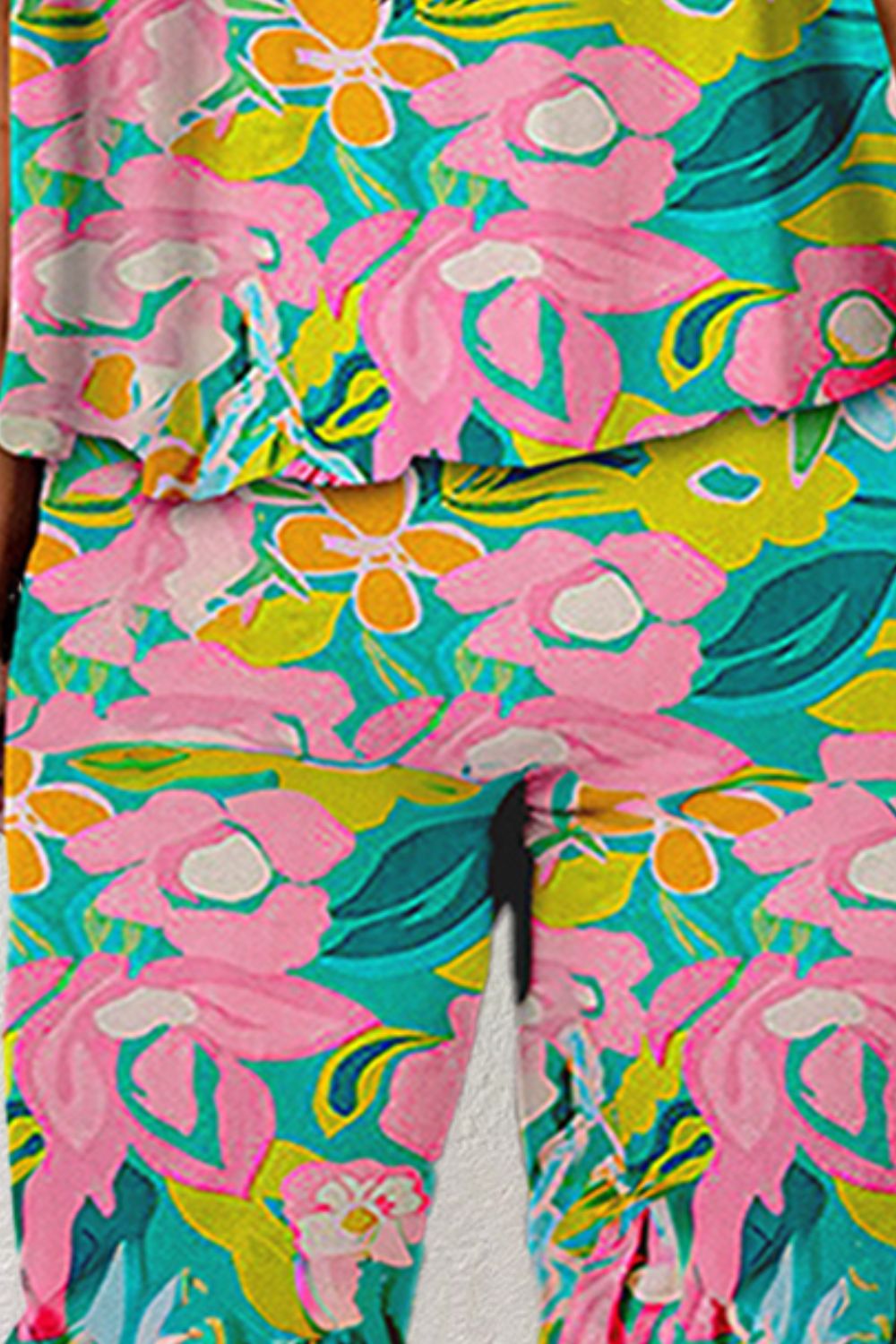 Ruffled Printed Tube Jumpsuit Coco’s Tee Boutique