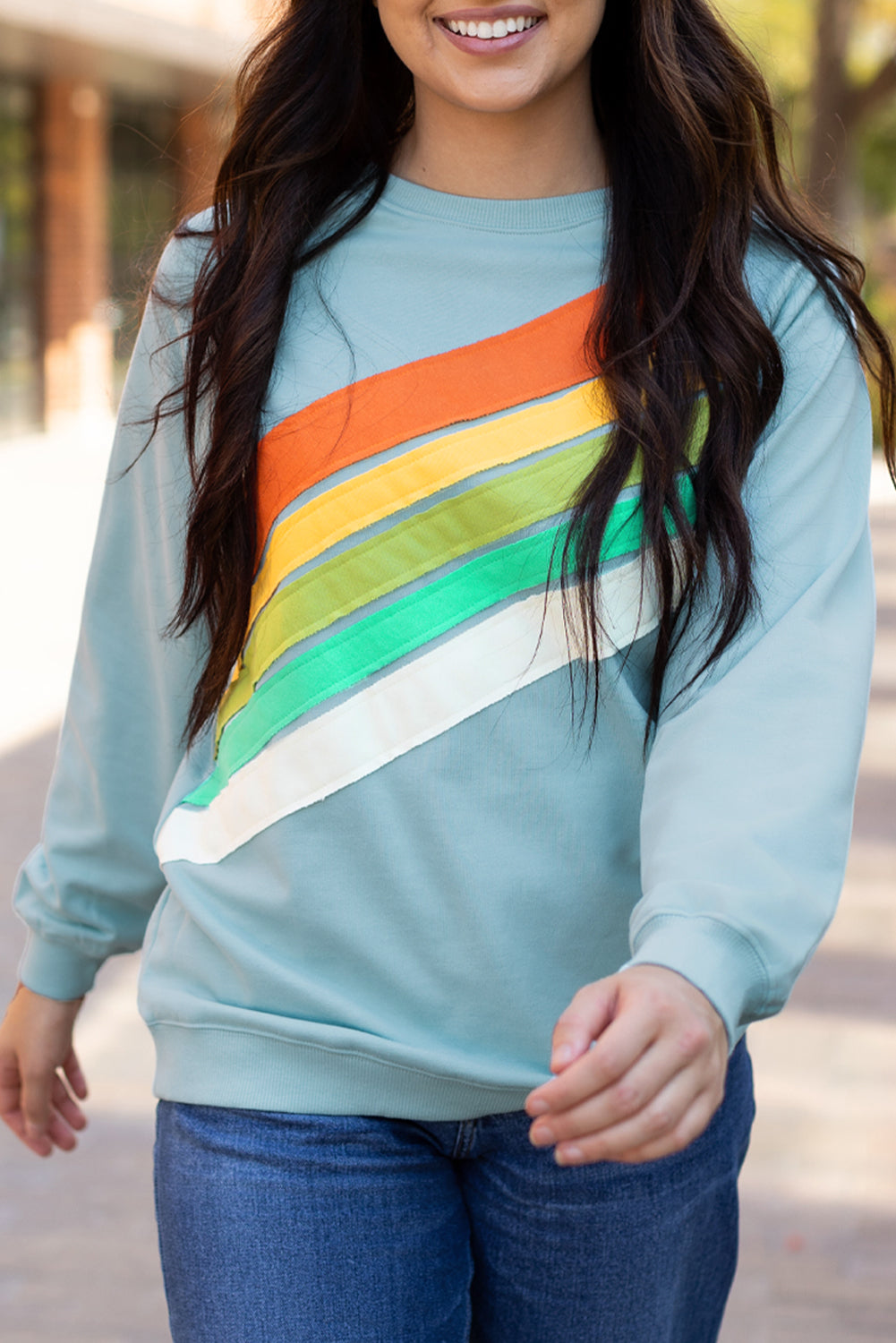 Vibrant colorblock sweatshirt