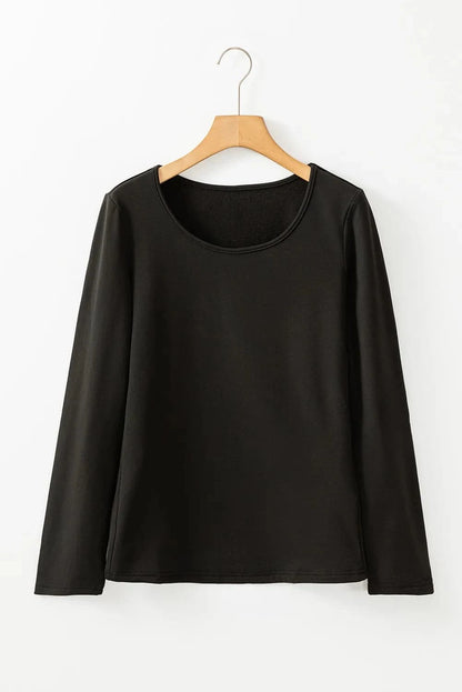 Versatile round neck long sleeve top for everyday wear