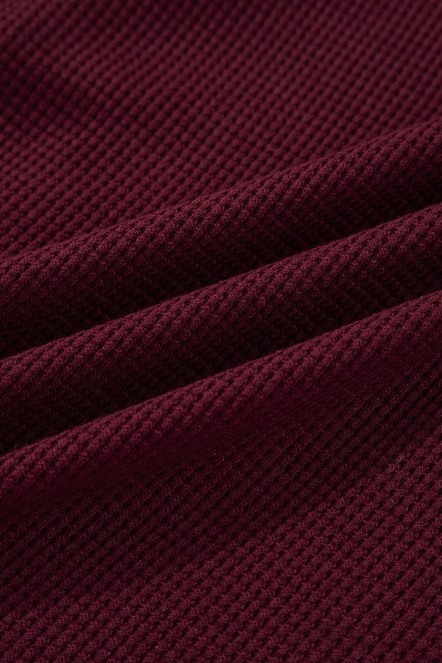 Dear-Lover Burgundy Waffle Jacket Women's Casual Outerwear Zip Up Hoodie - Soft & Stylish Dear-Lover Dropshipping