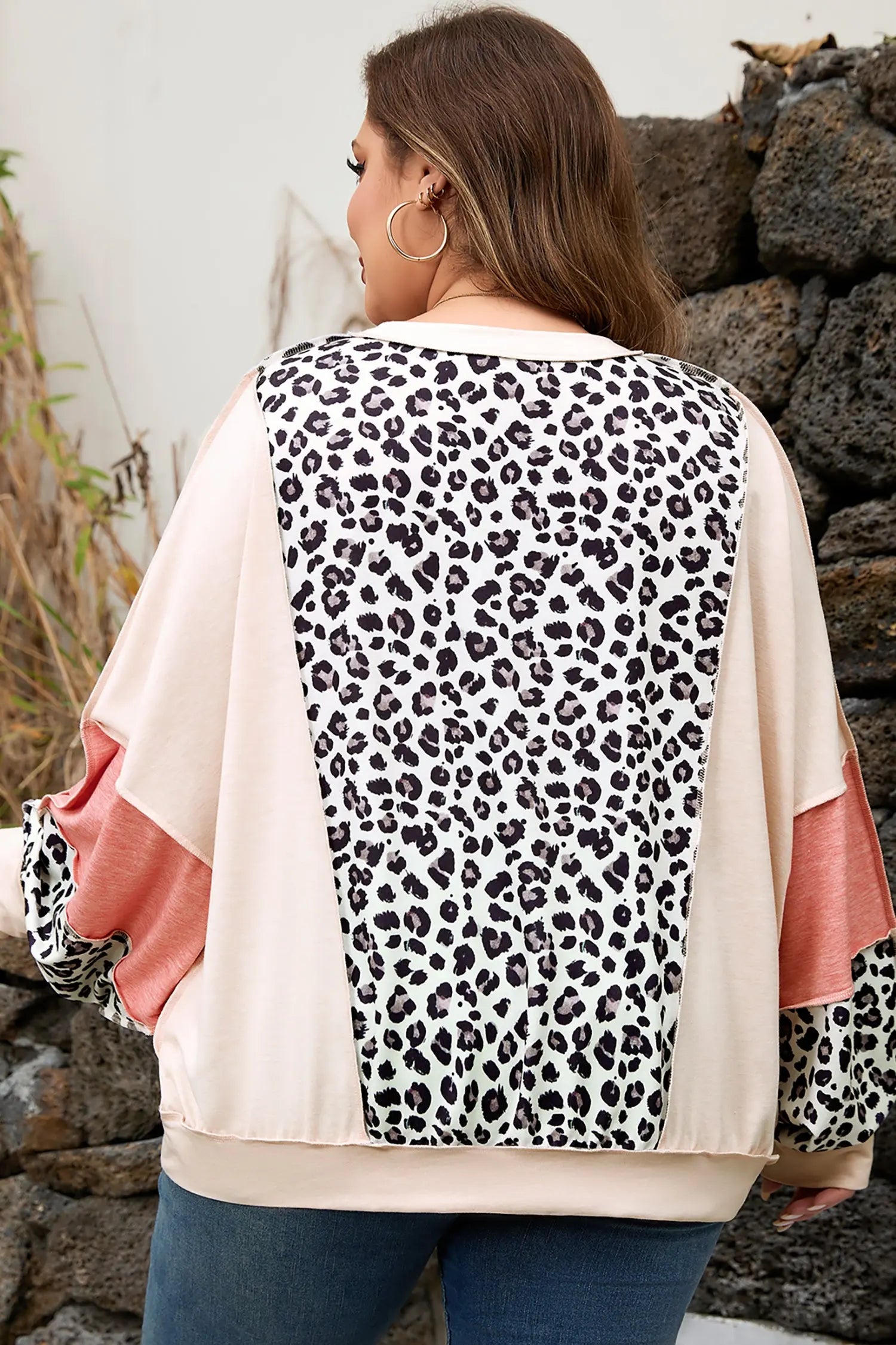 Dear-Lover Leopard Patchwork Women's Pullover Daily Wear Top - Baggy & Plus Size Dear-Lover Dropshipping