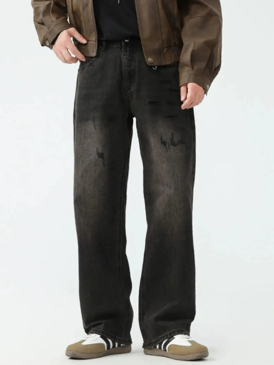 Men's Full Size Wash Wide Leg Jeans Plus Size Simply Love