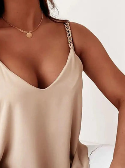 Chain Reaction V-Neck Tank Top