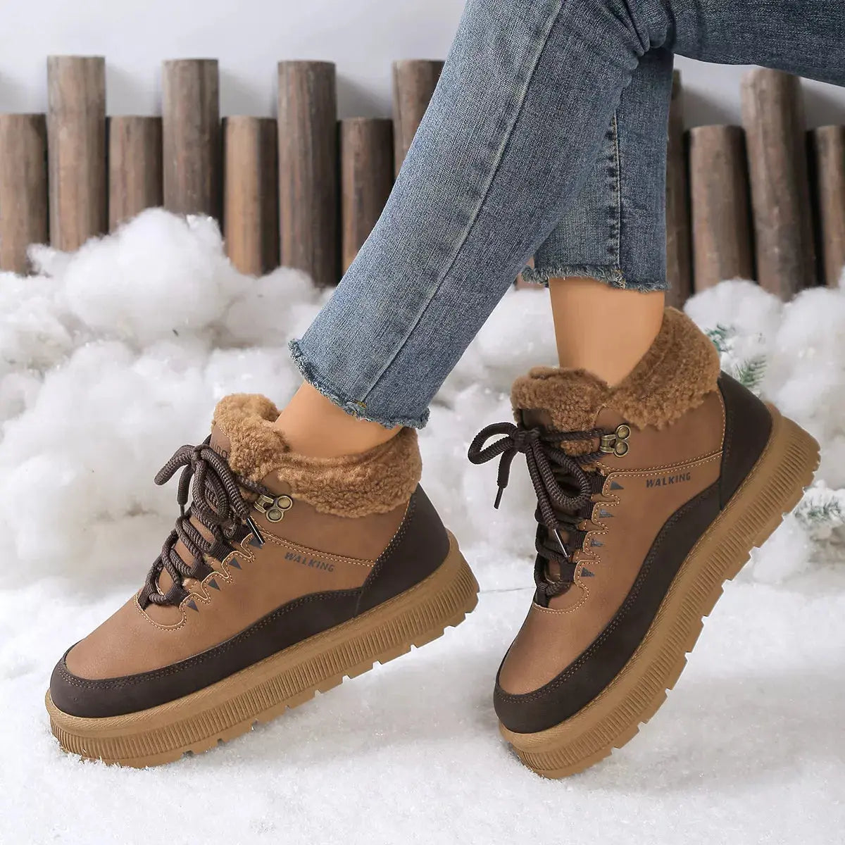Fur-Lined Ankle Boots Simply Love