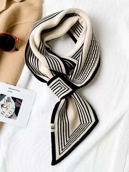 Striped Knitted Winter Scarf Simply Love