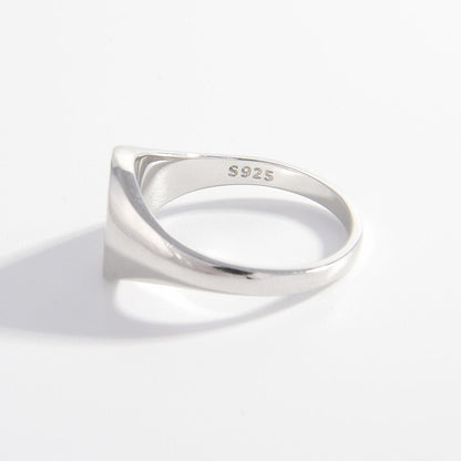 925 Sterling Silver Signet Ring.