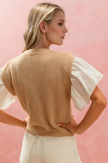 Double Take: Ruffled Sweater, Short Sleeve