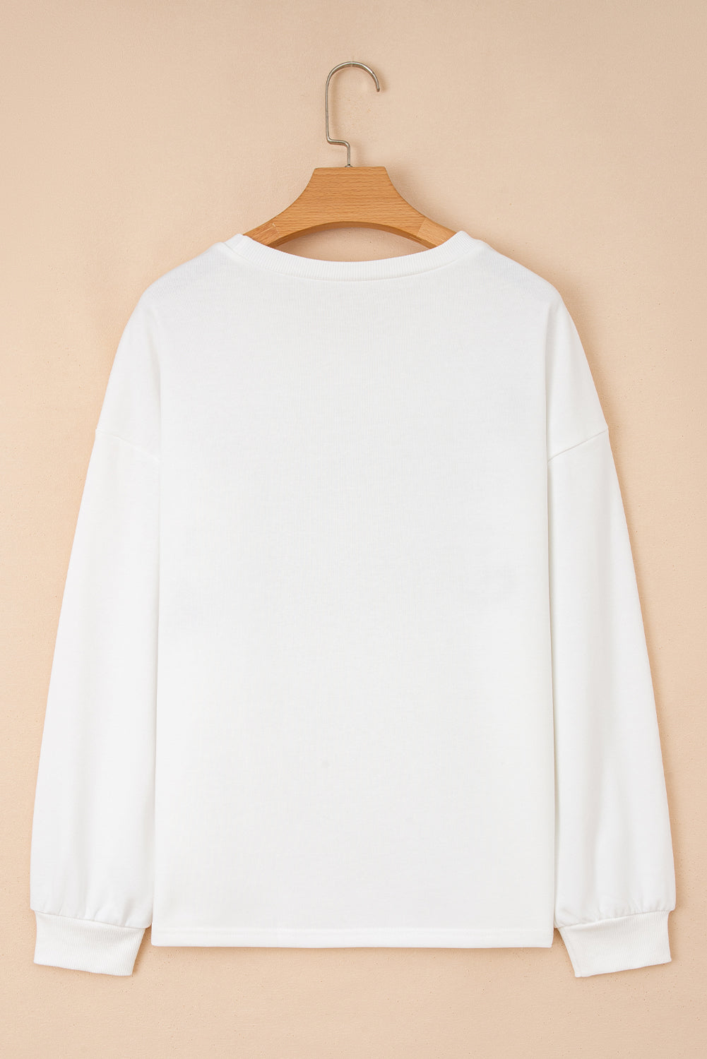 White Holly Jolly Embroidered Graphic Pullover Sweatshirt Dear-Lover Dropshipping