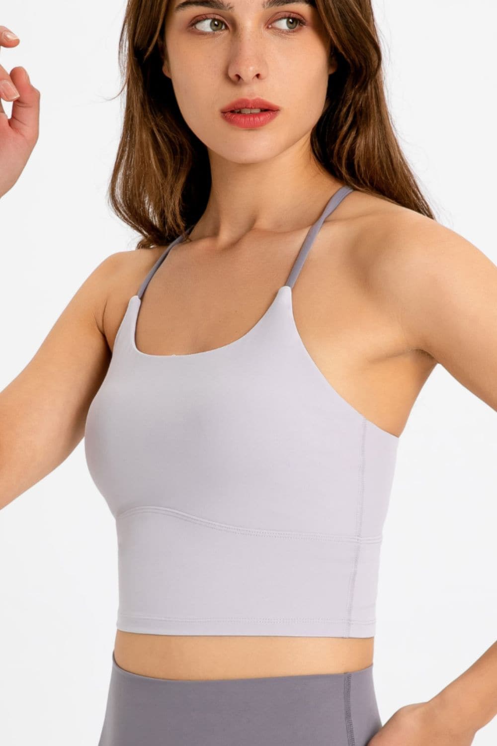 Crisscross Back Scoop Neck Sports Cami.