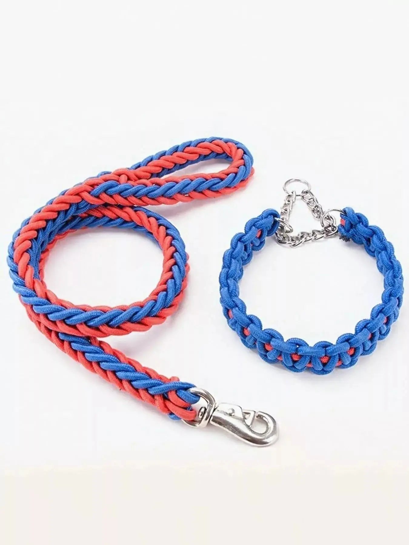 2 Piece Braided Rope Pet Leash with Metal Clasp Simply Love
