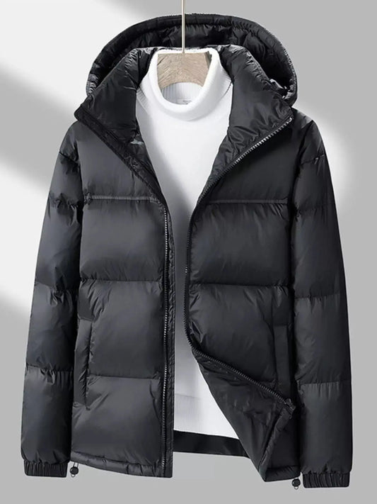 Men's Full Size Lightweight Hooded Puffer Jacket Plus Size Simply Love