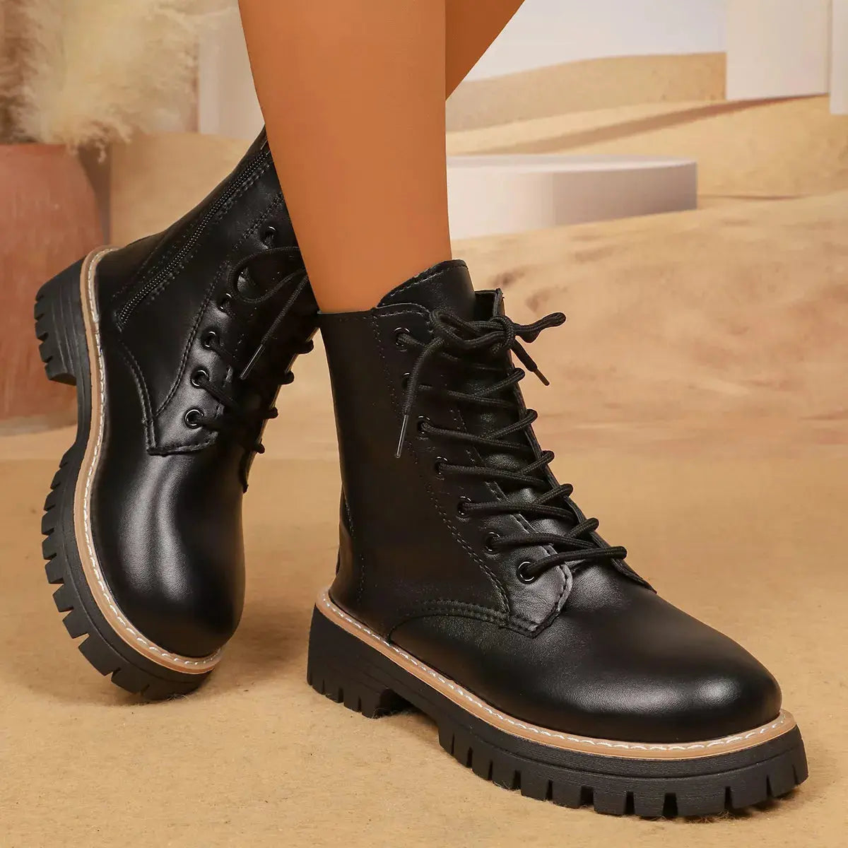 Lace-Up Platform Boots Simply Love