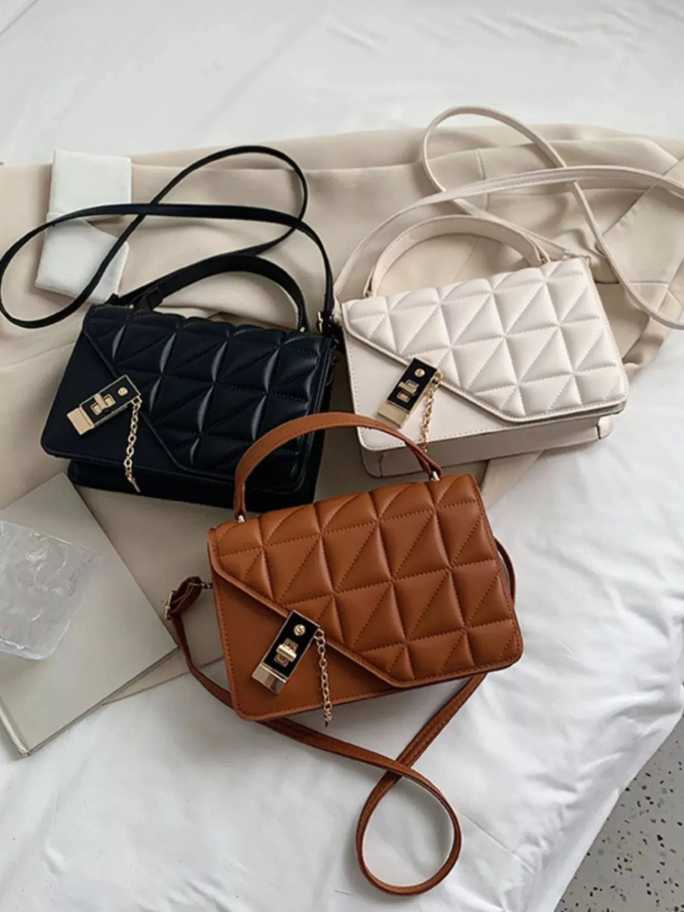 Quilted Flap Crossbody Bag Simply Love