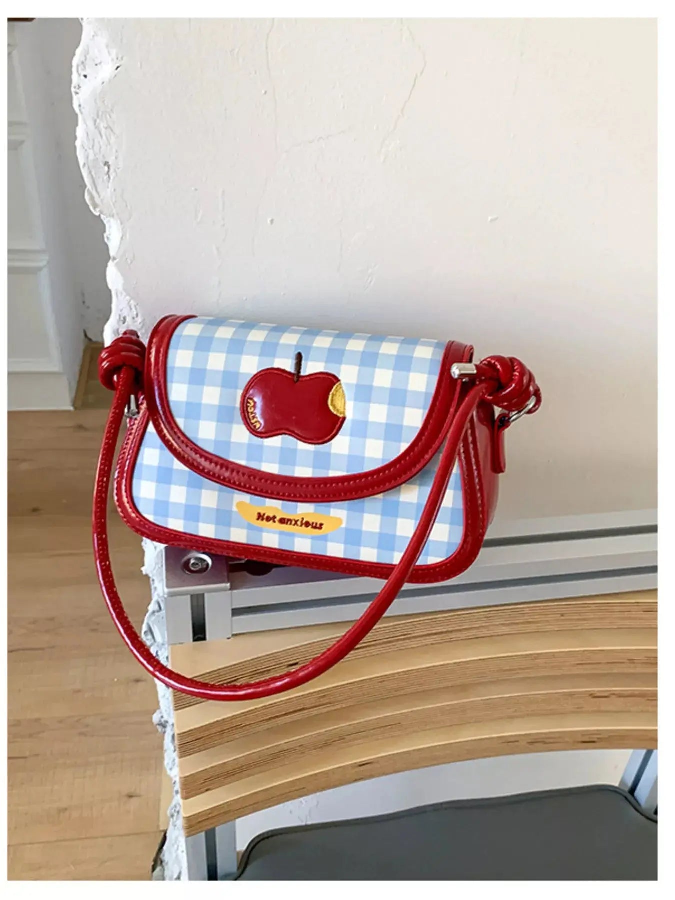 Apple Gingham Shoulder Bag Simply Love
