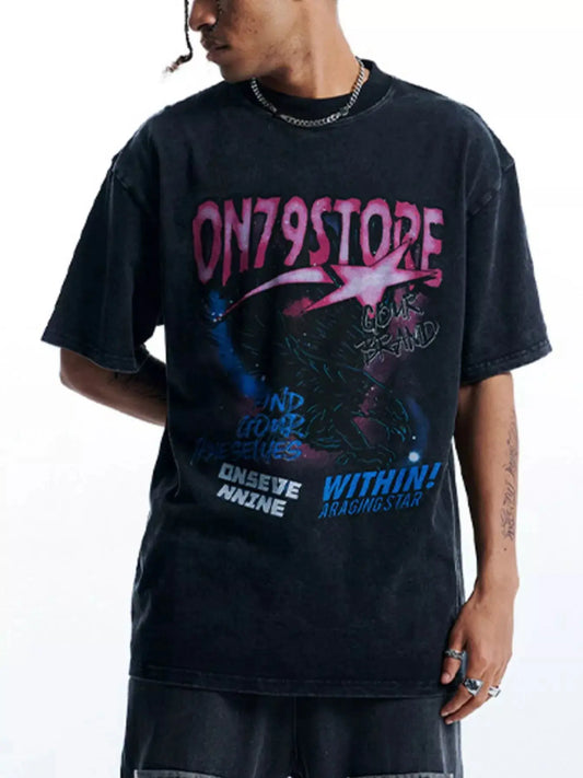 Men's Vintage Graphic Oversized T-Shirt Simply Love