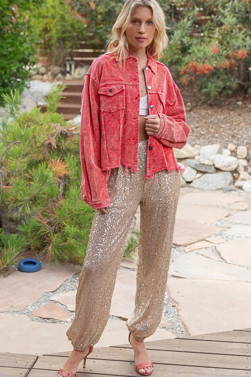 POL Button Down Corduroy Trucker Jacket Coco’s Tee Boutique