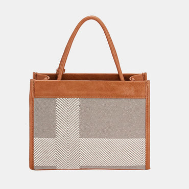 David Jones Striped Contrast Tote Bag.