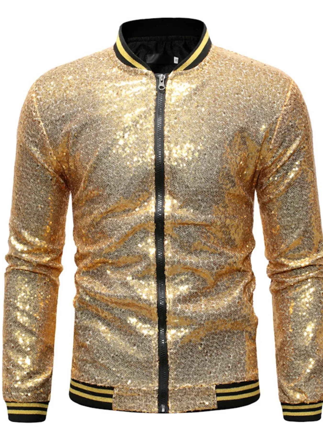 Men's Sequin Zip Up Jacket Simply Love