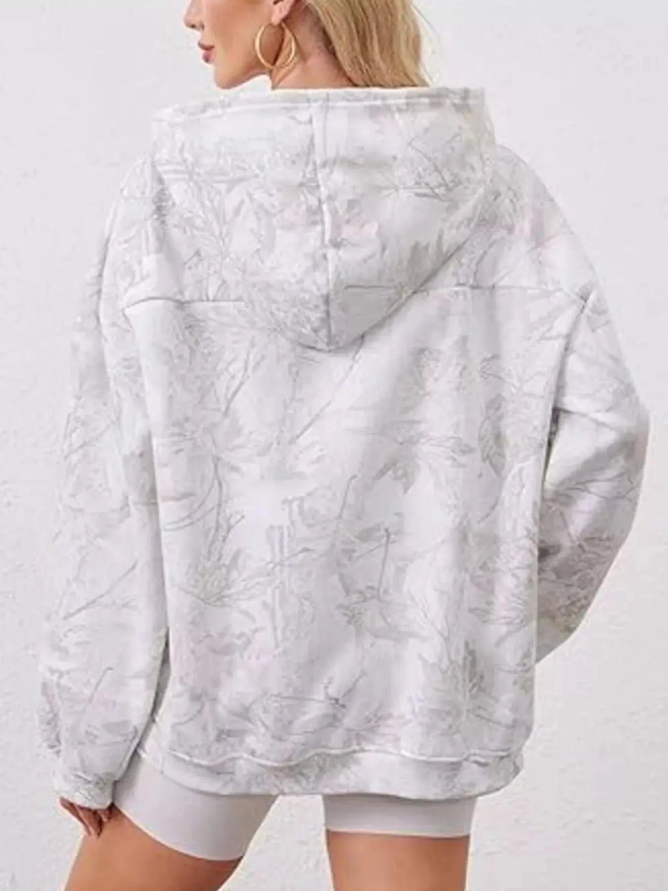 Full Size Kangaroo Pocket Long Sleeve Hoodie Plus Size Simply Love