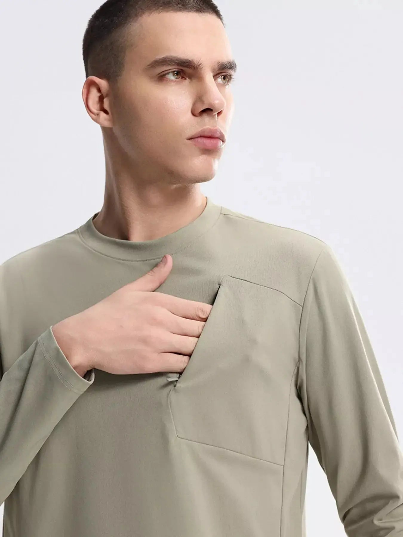 Men's Plus Size Casual Long Sleeve Active Sweatshirt with Zipper Pocket Simply Love