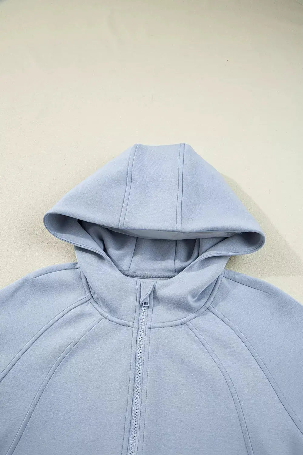 Half Zip Thumbhole Sleeve Hoodie and Pants 2pcs Outfit Simply Love