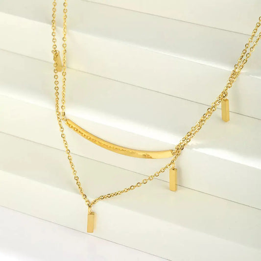 18K Gold-Plated Double Layered Necklace Simply Love