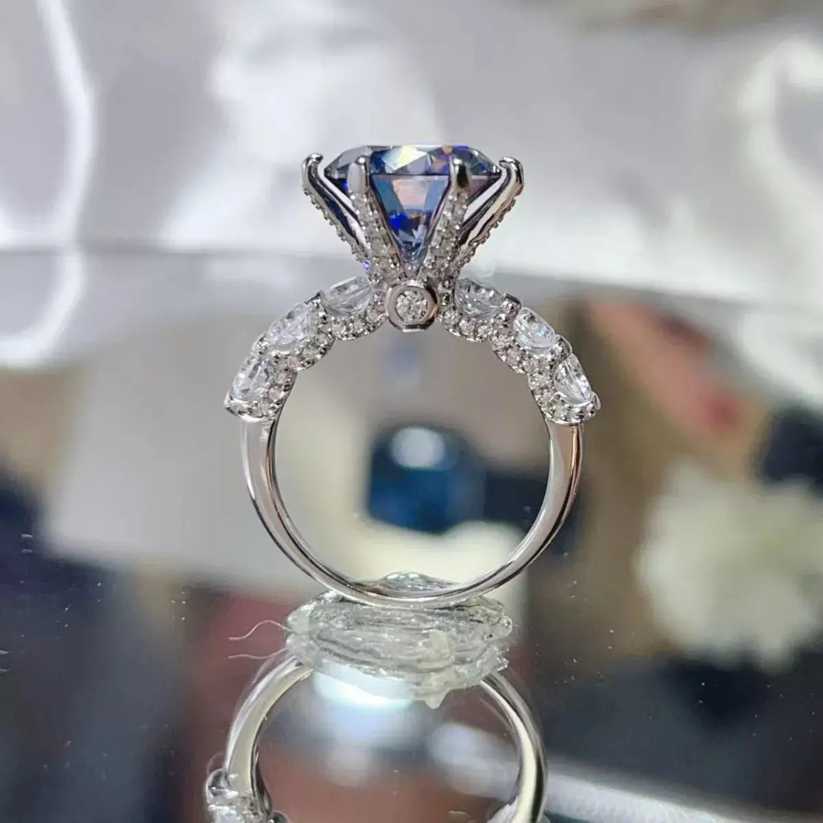 5 Carat Moissanite 6-Prong 925 Sterling Silver Ring Simply Love