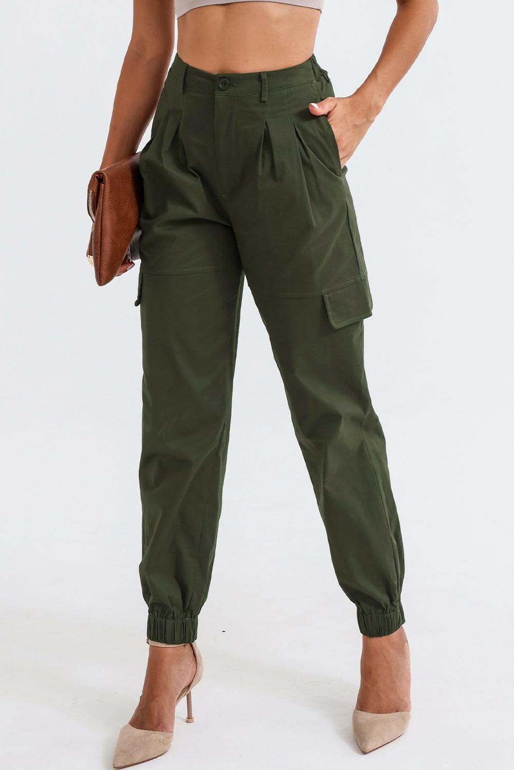 High Waist Cargo Pants.