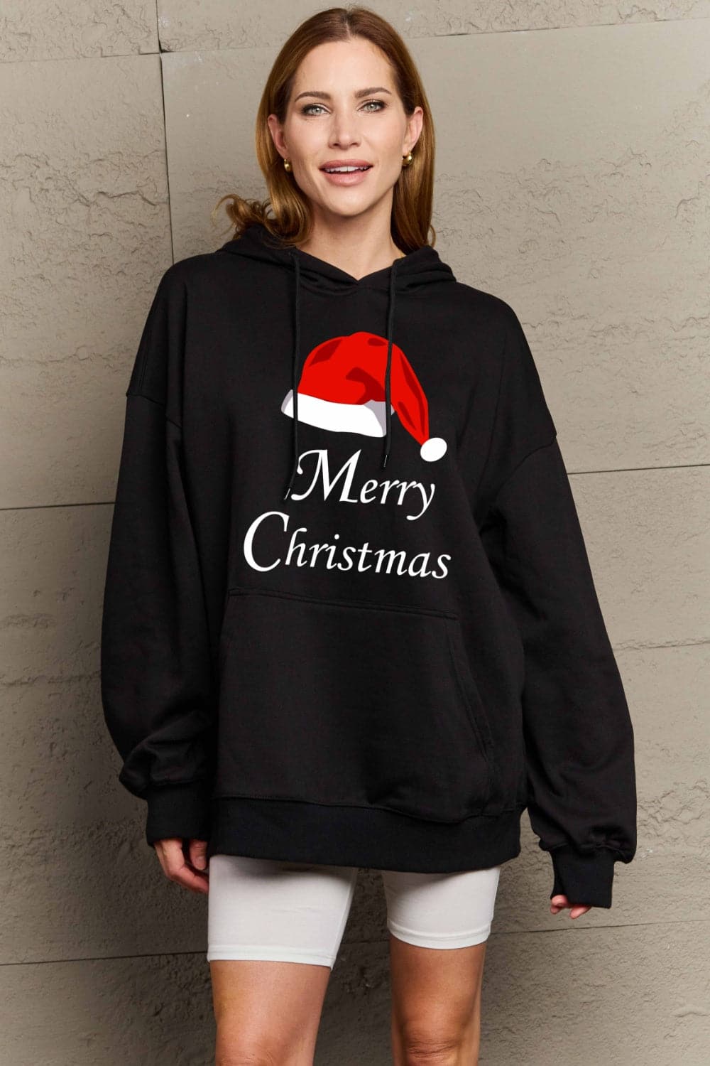 Simply Love Full Size MERRY CHRISTMAS Graphic Hoodie.