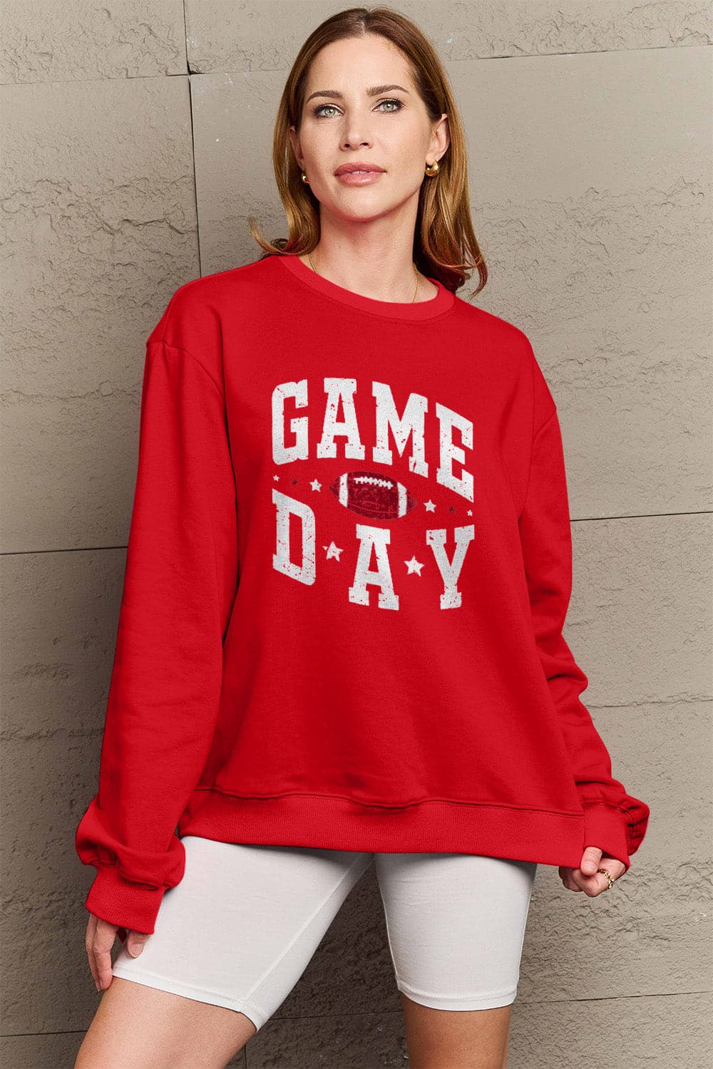 Simply Love Full Size GAME DAY Graphic Sweatshirt.