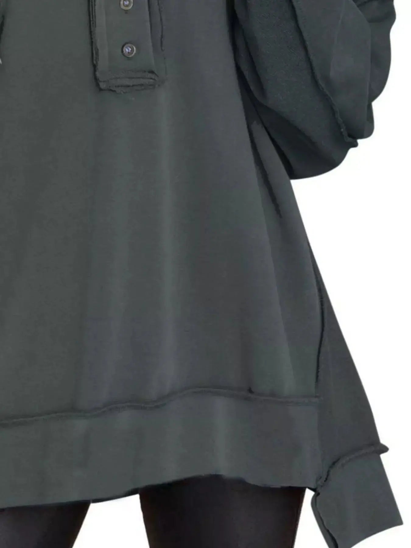 Half Snap Long Sleeve Sweatshirt Simply Love