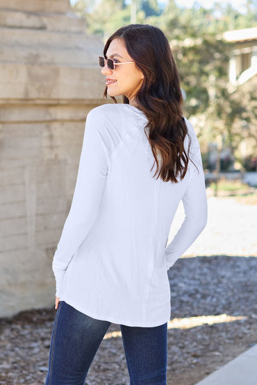 Essential Elegance Long Sleeve T-Shirt with Round Neck