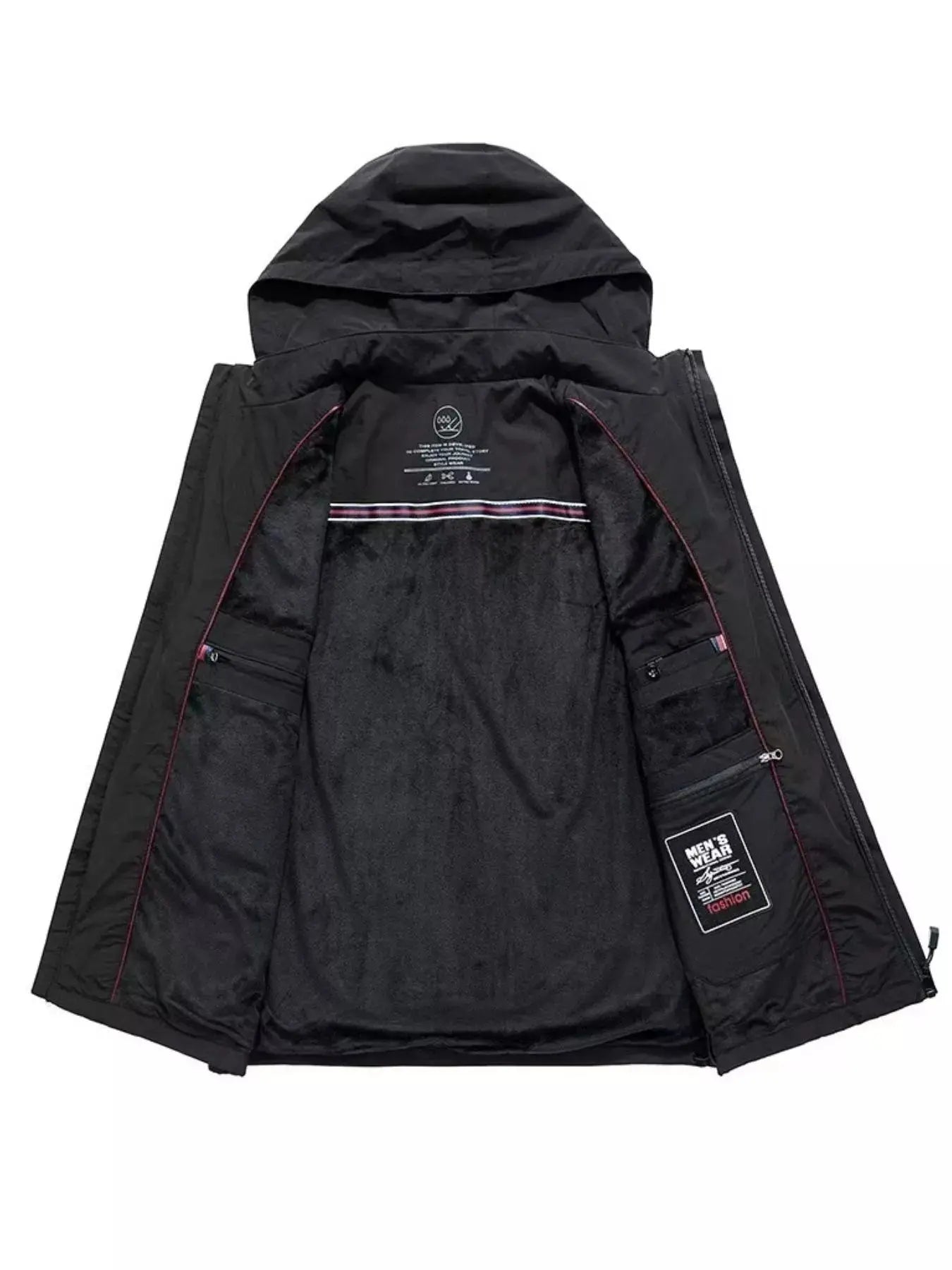 Men's Plus Size Hooded Zip Up Vest Nylon Spandex Lightweight Simply Love