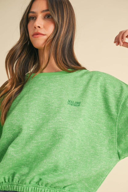 Malibu vintage crop sweatshirt