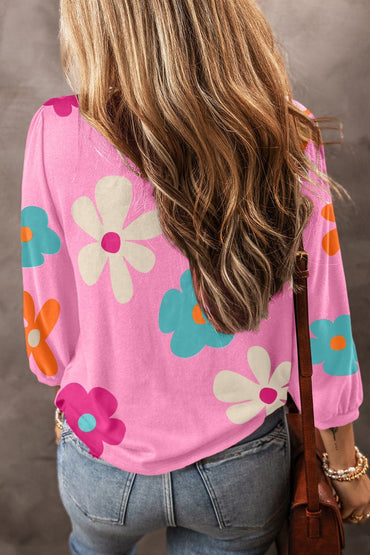 Printed Round Neck Top.