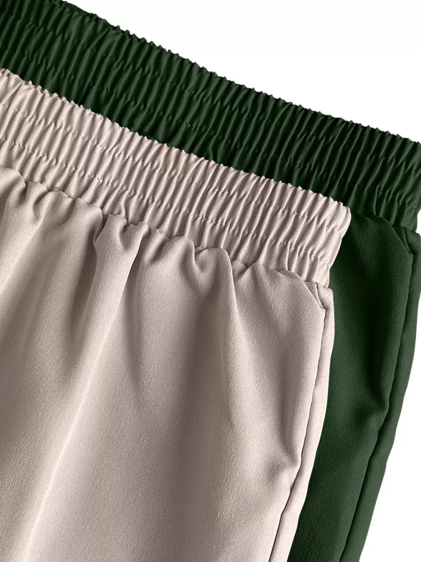 2 Piece Elastic Waist Cargo Pants Simply Love