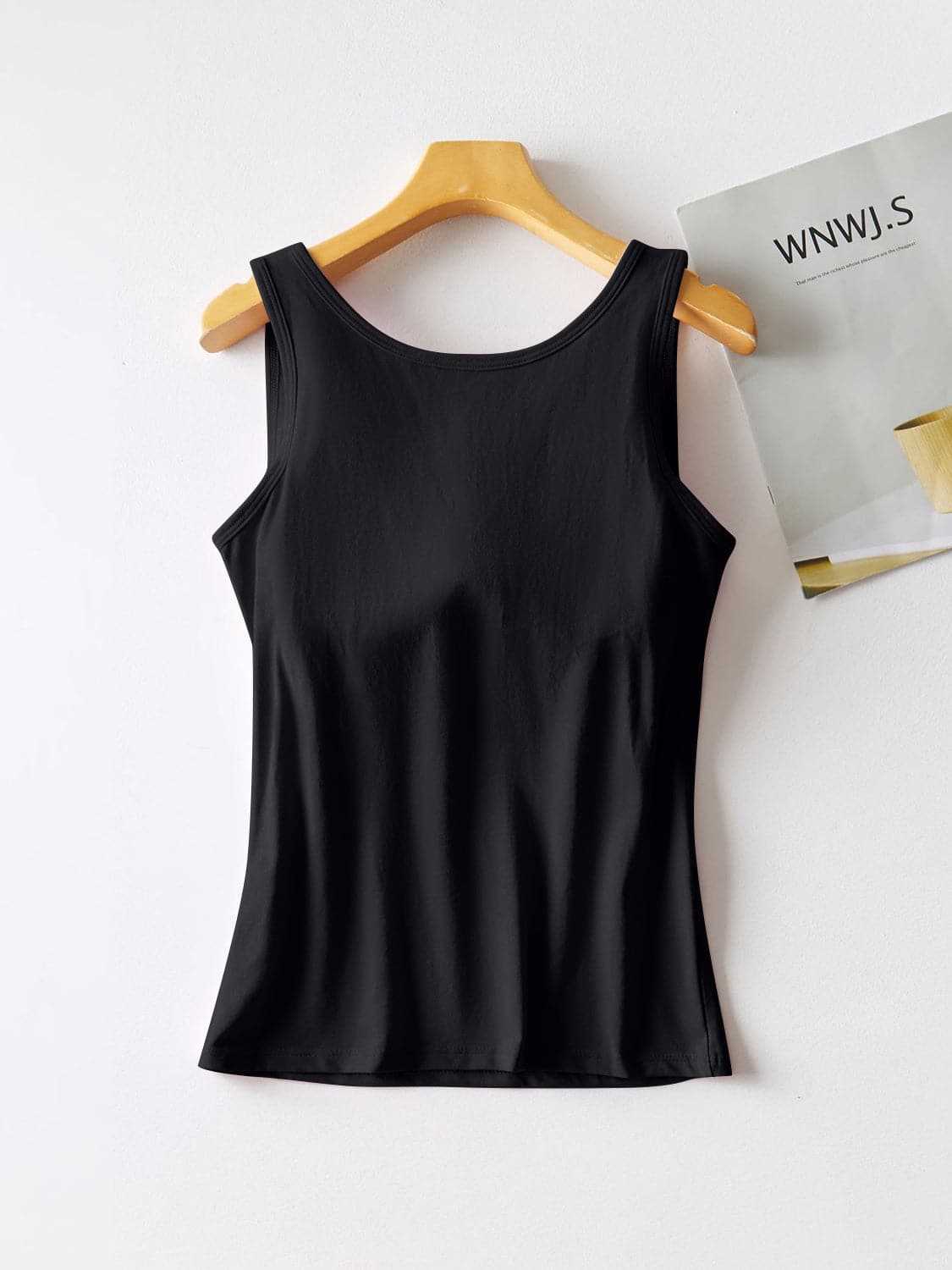 Round Neck Tank with Bra.